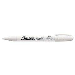 Opaque White Fine Point Oil Based Marking Pen Quick Drying Water Resistant