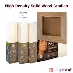 Wood Gesso Artist Painting Panel Primed Smooth 6×6 Inch 7/8 Cradled Profile