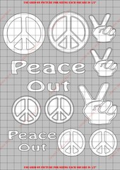 GEN2225W Peace Out Water Based Vinyl Masking/ Stencil Kit