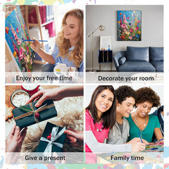 Wildflowers Paint by Numbers Kit for Adults – DIY Canvas Art 16x20in