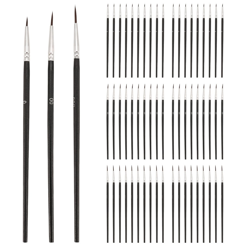 60pcs Detail Paint Brushes, Fine Tip Paint Brush with 3 Sizes 0 00 000 3258