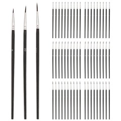 60pcs Detail Paint Brushes, Fine Tip Paint Brush with 3 Sizes 0 00 000 3258