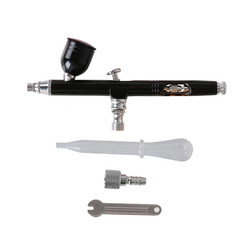 Dual Action Airbrush Gravity Feed 0.3mm Gun Spray Nail Art Paint Tattoo Tool Set