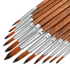 Watercolor Brushes 12Pcs Watercolor Painting Brush Set Round Pointed Tip