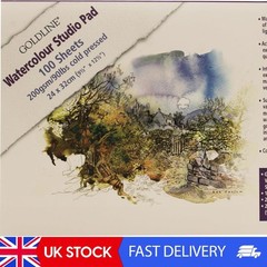 – Ref 421/1021Z – Goldline Watercolour Studio Glued Pad – 24 X 32cm In Size,