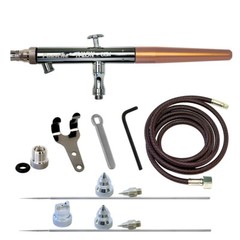 TS-3AS Paasche Talon Double Action Siphon Feed Airbrush w/3 Heads & Fan Aircap