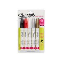 Sharpie Oil-Based Paint Markers, Medium Point, Assorted & Metallic Colors, 5 …