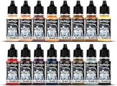 Face Skin Tones Acrylic Paint 16x18ml Precision Dropper Bottles Realistic Detail