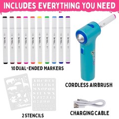 Air Color Airbrush Marker Kit for Kids, Cordless and Office Product