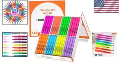 144 Pack Fluorescent Highlighters – Assorted Colors Set