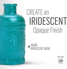 Aqua Iridescent Glass Paint – 2 oz Murano Acrylic for Stunning DIY Decor