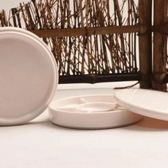 NEW Imitation Porcelain Paint Palette with Lid Round Tray for Acrylic Watercolor