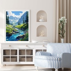 HITO Mountain Paint by Number for Adults-Landscape 16×20 inch, Landscape