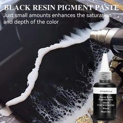 High Concentrated Black Epoxy Resin Pigment Paste 2.8oz,Opaque 2.8oz,