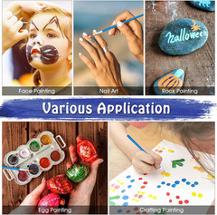 Anezus 100Pcs Paint Brushes Bulk Small, for Kids Fine Set Detail Classroom Model