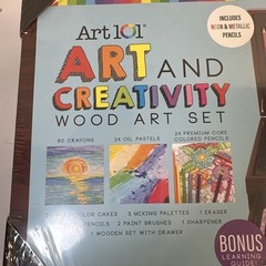 Art 101 Wood Art Set with 24 Premium Core Colored Pencils 142 Piece