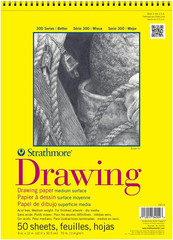 300 Series Wire Bound Drawing Pad, 70 Lb. Drawing Paper, 9 X 12 Inches, White, 5