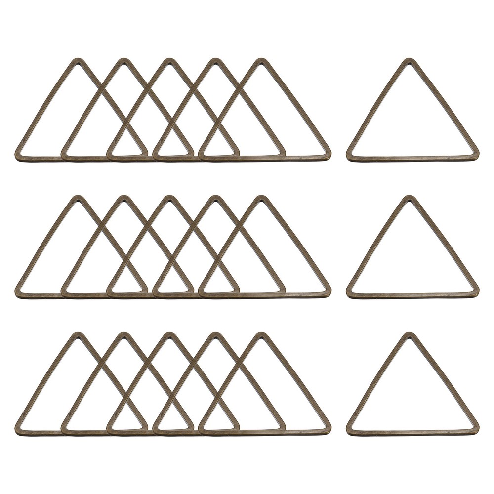 Triangle Earring Beading Hoop Hollow Frame Charm 20mm/ 0.78″ Bronze, 20pcs
