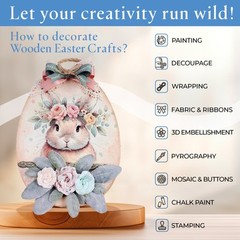 Wood Egg Cutout 12″ x 9″, Unfinished Easter Decor & Spring Crafts | Woodpeckers