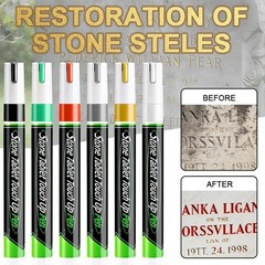 1Set/6PCS Tombstone Marker Pen Quick Drying Marker Metal Rock Wood Plastic Stone
