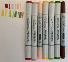 Assorted Copic Markers Lot Ciao Sketch Used Lot Of 7