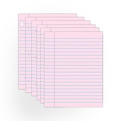 School Smart 3-Hole Punched Filler Paper, 8-1/2 x 11 x 11 Inches, Pink