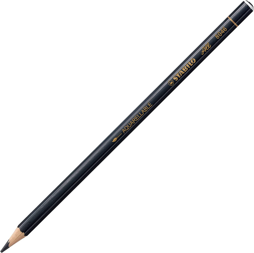 Black Water Soluble Graphite Pencil For Film Glass Marking Easy To Sharpen