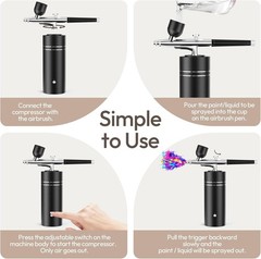 Kit with Compressor 30PSI Portable Gun Rechargeable Handheld Cordless Air Bru…