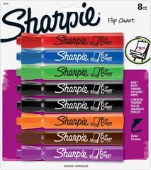 Sharpie Flip Chart Markers, Bullet Tip, 8 Count (Pack of 1), Assorted