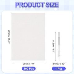 100pcs 20x30cm Diamond Paint Release Paper and Silver Carving Knife Set