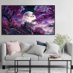 5D Large Diamond Art Painting,Moon Diamond Painting Kits for Adults,DIY Full Dri