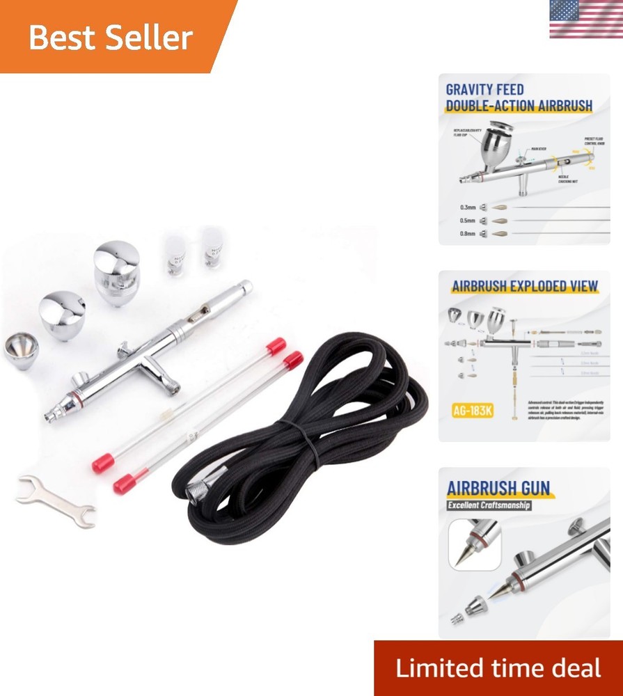 Precision Airbrush Kit with Stainless Steel Nozzles – Ideal for All Art Forms