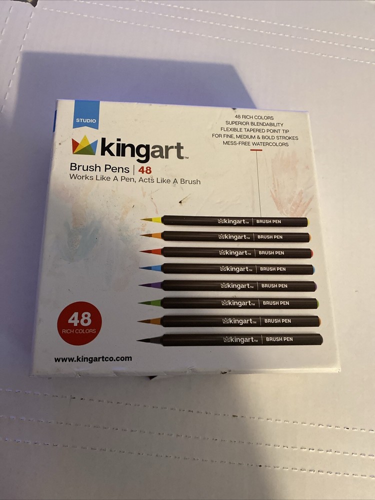 Pro Brush Pens, 48 Colors for Real Watercolor Painting with Flexible Nylon New