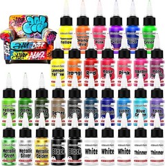 Complete Airbrush Painting Kit – 33 Colors with Thinners and Primers Included