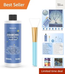 Updated Diamond Painting Sealer 250ML with Silicone Brush, 5D Diamond Paintin…