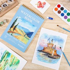 35 Sheets Watercolor Paper Pad 9×12 Inch 140 lb 300 GSM Cold Press Spiral