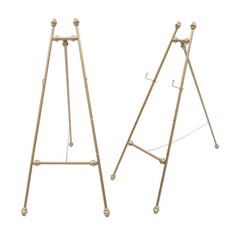 2PCS Easel Stands Floor Mount Golden Wedding Easel Stand For Wedding Party