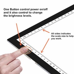 A2 Extra Large Tracing LED Light Pad for Diamond Art, Premium, Black