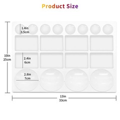 Sweaty Pony 20 Well Watercolor Paint Tray Palette 75 Milliliters, White