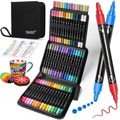 Acrylic Paint Pens Markers, 60 Colors Dual Tip Acrylic Paint Pens for Rock