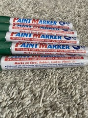 Lot Of 5 Artline 400XF EK-400XF Paint Marker 2.3mm Bullet Point NEW Seald Green