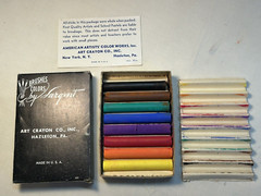 Vintage Sargent Art Crayon Brush Colors School Pastels No. 6008 1960’s H9