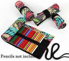 24/36/72 Slots Pencil Wrap Pencil Rolls, Artist 24slots Colorful Leaves