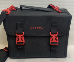 Arteza Real Brush Pens 93 Markers Black & Red Case with Handle & Strap