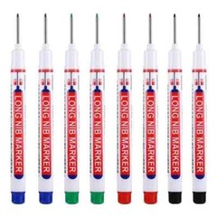 8Pcs 20mm Deep Hole Long Nib Head Markers For Metal Perforating Pen Woodworking