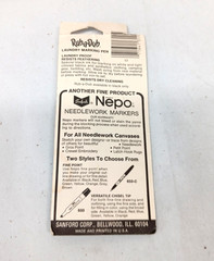 Permanent Laundry Marker Black Ink Fabric Clothing Mark Pen Sanford RubaDub VTG