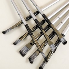 24Pcs Professional Paintbrush with Storage Case, Flat/Round/Fan/ Pointed Tip