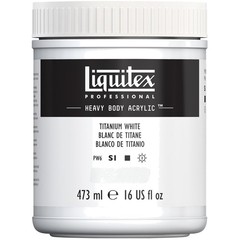 High Viscosity Acrylic Paint, 16oz Pot, Titanium White
