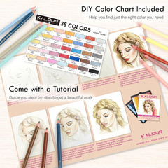 36 Skin Tones Colored Pencils Portrait Set Oil Based Pre-Sharpened Drawing Penci