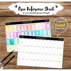DOODLEHOG Gift Box : 48 Premium Watercolor Brush Pens